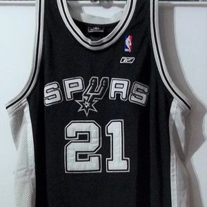 USED - NBA - SAN ANTONIO SPURS - #21 TIM DUNCAN - REEBOK - BLACK JERSEY - 4XL+2